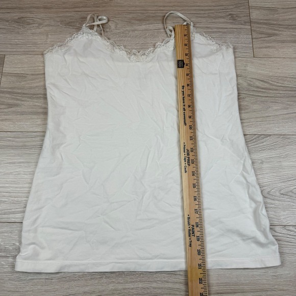 Vintage Y2K Old Navy Womens Lace Trim Cami Tank Top White Size Large - Picture 6 of 7